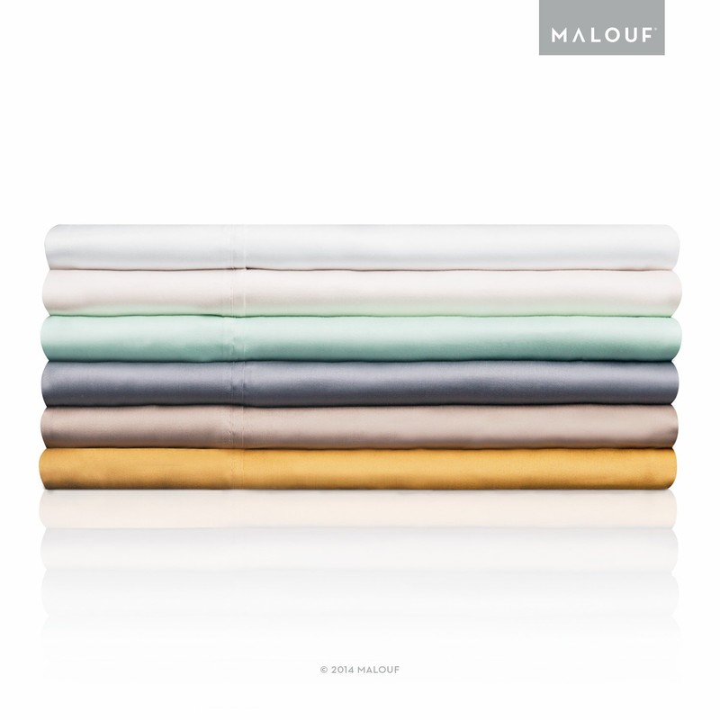 Malouf Soft and Eco Friendly Tencel Pillowcase-and-Sheet-Sets, California King, Ecru