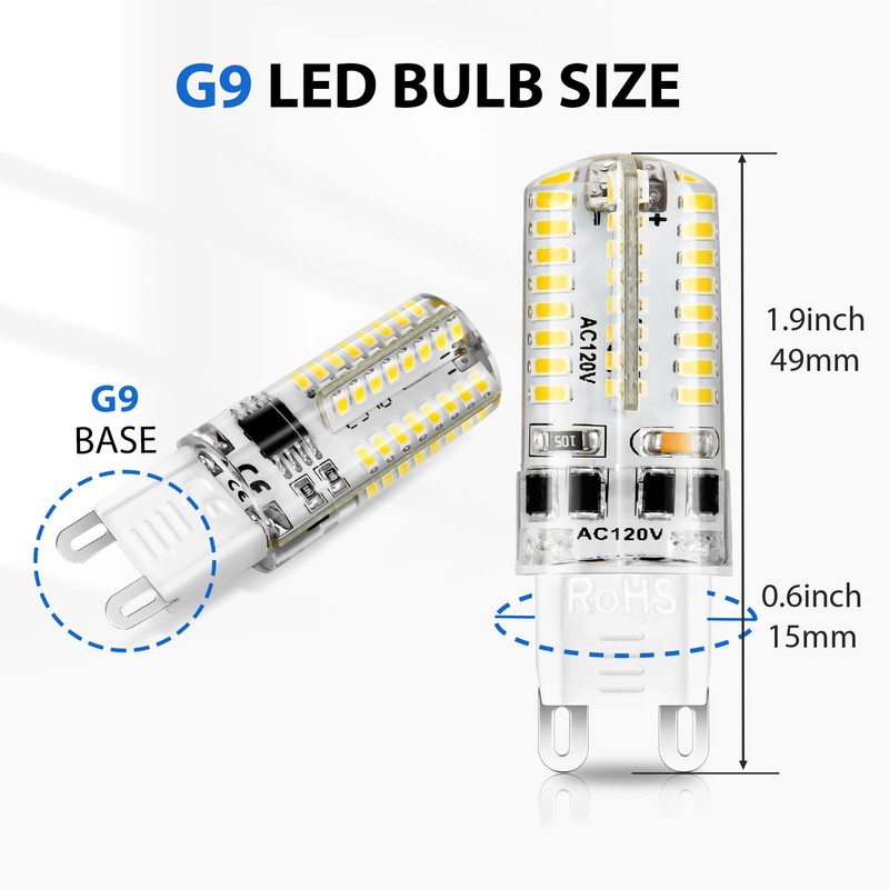 YGS-Tech Dimmable G9 LED Bulbs, 4W(35W Halogen Equivalent), 4000K Natural