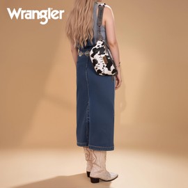 Wrangler Large Fanny Packs for Women Cow Print Belt Bag Crossbody Sling Purse with Adjustable Long Strap