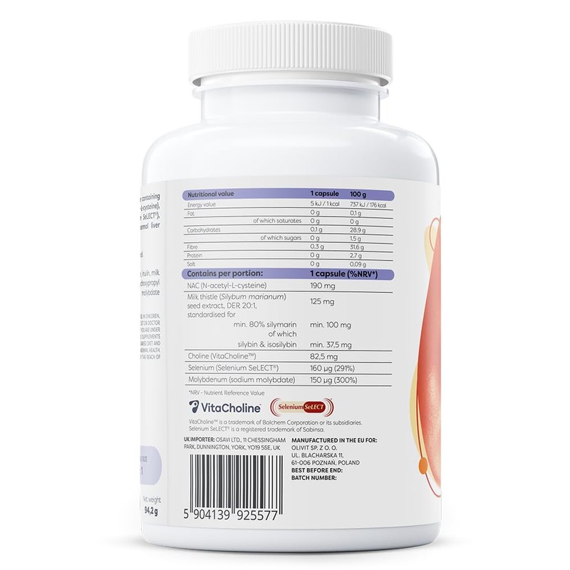 NAC Detox, Selenium & Molybdenum - 120 vegan caps