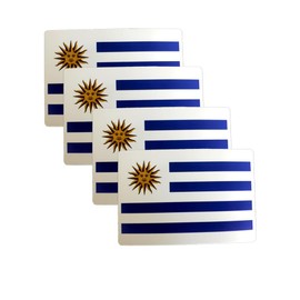 QTAOEIONG 4 Pcs Uruguay Flag Decal Adhesive Stickers Self Adhesive Sticker