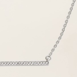 Caratant 14k Solid Gold Diamond Solitaire Station Necklace Series,No fading, No allergies, Non gold-plating,Lab grown Diamond, DEF VS~VVS,Lobster buckle (Pavé Bar(White), White and Yellow Gold)