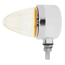 Grand General 81971 Amber/Clear Chrome Die Cast 19 LED Single Faced Pedestal Light