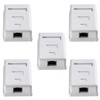 tunghey 5Pack Cat6 RJ45 Surface Mount Box Shielded 1-Port, Compatible
