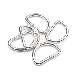 CooBigo 100 Pack 3/4" Dee Rings D-Ring Metal Buckle Strap Sewing Accessories FLQ028-W