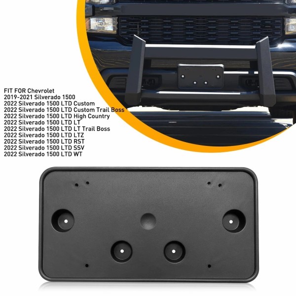 Unbranded Front Bumper License Plate Bracket Holder Frame For Chevy