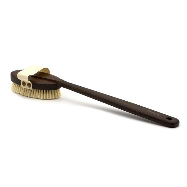 Fendrihan Boar Bristle Detachable Thermowood Bath Brush with Long Handle, Made in Germany