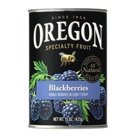 Oregon Fruit Products, Canned Fruits, Blackberries in Light Syrup, 15oz (Pack of 6)