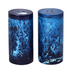 Farmhouse Cute Salt and Pepper Shakers Set Spice Dispenser Set of 2 Bottles for Kitchen Cooking Table Best Farmhouse Kitchen Decoration, Kitchen Décor for Home Restaurants Wedding Décor. (BLUE)