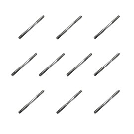 10PCS RC Toy Pushrod Connector Double End Threaded Rod Stainless Steel Rod Linkage for RC Airplane Helicopter Car Boat DIY Model Toy Parts (M2X25mm)