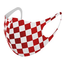 Smakore 006991 Design Mask, Set of 2, Polyester, Washable, Cloth Mask, Unisex, Checkered Border Pattern, Checkered Pattern