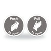 Set of Push to open, Pull to open Signs, 95mm