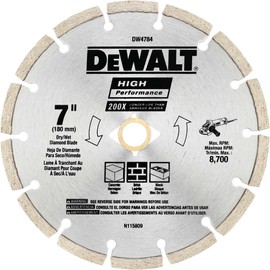 DEWALT DW4784 7-Inch HP Segmented Diamond Blade