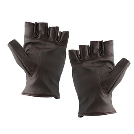 Zerimar Leather gloves, fingerless leather gloves, men's leather gloves, driving gloves, leather gloves, men's motorists, Brown 1