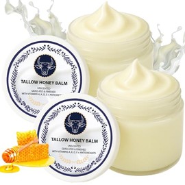 Bálsamo de miel alimentada con pasto y hierba alimentada con hierba de ternera, sargo de manuka, bálsamo de miel coreana, crema facial orgánica, natural sin perfume, humedad batida y arrugas para la cara y el cuerpo hidratante de piel (2)