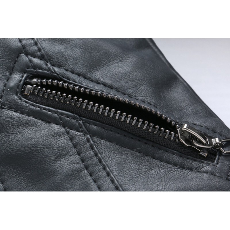 LJYH Children Collar Motorcycle Faux Leather Coats Kids Bomber PU