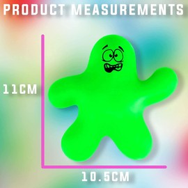 MR SPLATMAN, Bendy, Stretchy, Squishy, Stress Relief Toy, Your Anxiety and Tension Reduction Companion, Throw it Against the Wall or Ground and it'll Reshape, with Fun Graphic Faces (Random, 1 Pack)