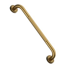 20 Inch Bronze Shower Grab Bar Gold, Munzong Antique Brass Bathroom Grab Bar w/Anti-Slip Knurled Grip, Bathroom Balance Bar, Safety Bath Handrail Support, Handicap Injury Elderly Senior Assist Handle