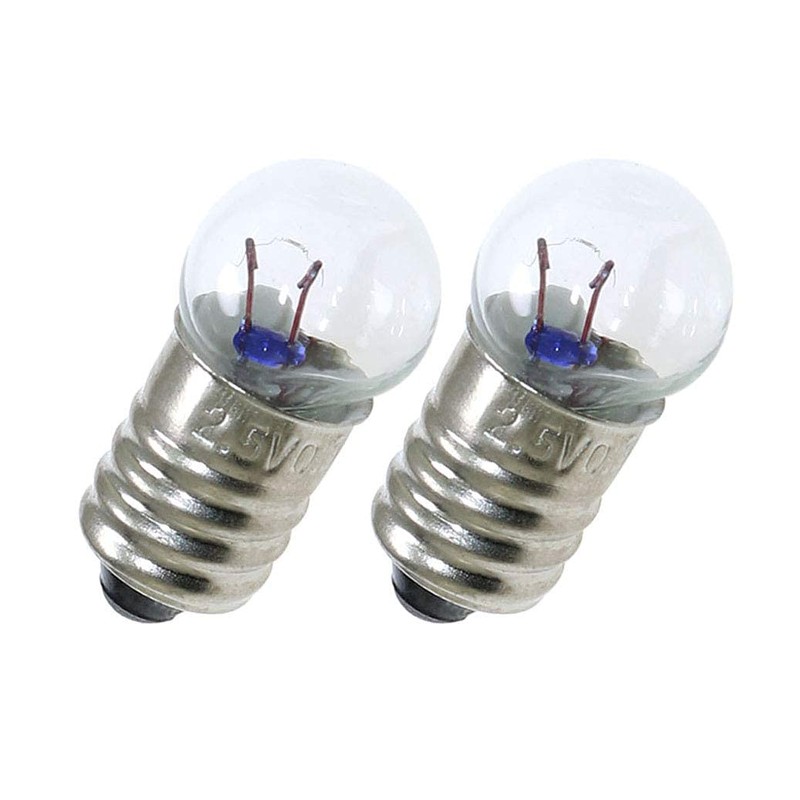 MEETOOT 10pcs E10 Mini Light Bulbs 2.5V 0.3A Physical Electrical