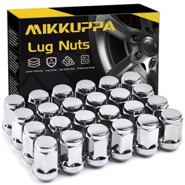 MIKKUPPA 24PCS M12x1.5 Lug Nuts - 3/4" Hex 1.38" Tall, Replacement for 1995-2015 Toyota Tacoma 4WD, 2016-2021 Tacoma Aftermarket Wheel Chrome Acorn Closed End Solid Lug Nuts