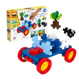 Plus-Plus 9603422 Creative Building Blocks, Big Vehicles Set, Construction Toy, PlusPlus Make&Go, 46 Pieces, Basic