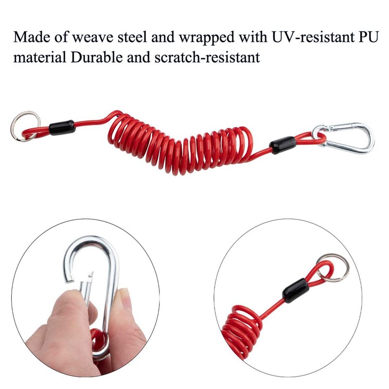 CAVLA Trailer Breakaway Switch, 4ft Breakaway Coiled Cable with Electric