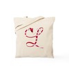 CafePress Monogrammed(L) Tote Bag Natural Canvas Tote Bag, Reusable Shopping