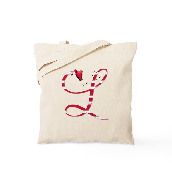 CafePress Monogrammed(L) Tote Bag Natural Canvas Tote Bag, Reusable Shopping