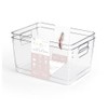 Jessica Simpson 2-Pack Clear Multi-Use Storage Bins – Durable Stackable