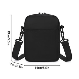 MiOYOOW Crossbody Bag Sling Purse, Waterproof Small Messenger Bag Travel Sling Bag for Women Men Commuting Travel, Black