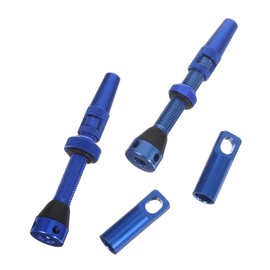 BESPORTBLE 4pcs Blue Aluminum Alloy Tubeless Valve Stem Kit for Mountain and Road Bikes Durable Bike Tubeless Valve Replacement with Stable Air Pressure for Enhanced Riding Performance