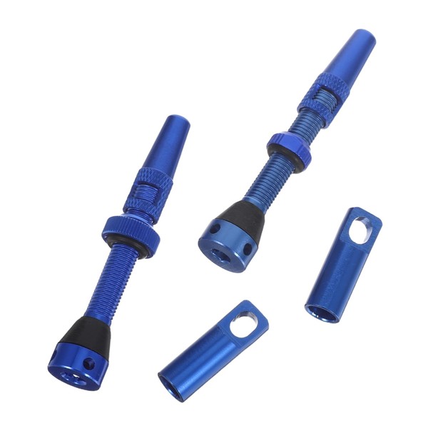 BESPORTBLE 4pcs Blue Aluminum Alloy Tubeless Valve Stem Kit for