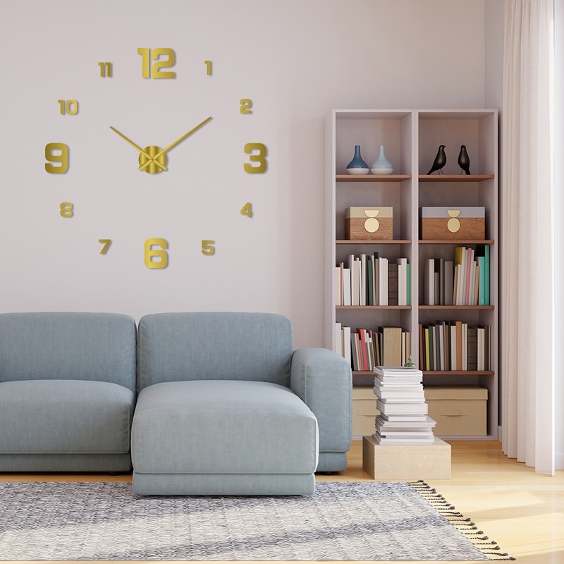 3D DIY Luminous Dial Drill-free Acrylic Frameless Silent Wall Clock
