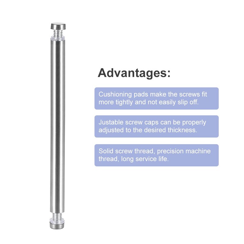 uxcell 1/2 Dia x 6-1/16"(12x154mm) Double Head Standoff Screws Acrylic