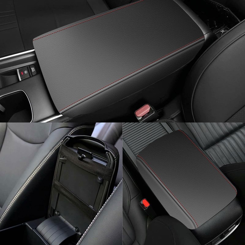 Center Console Covers for 2019-2014 Subaru Forester Red Stiches