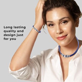 SHOP LC DELIVERING JOY - Juego de joyas de disfraz de piel sintética, collar de gargantilla para mujer, cordón en espiral, acero inoxidable, ajustable, garra de langosta tribal de 7 pulgadas, 16 pulgadas, regalos, 7, Cuero sintético