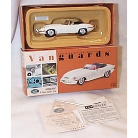 Lledo vanguards cream jaguar e type open top car 1.43 scale limited edition diecast model