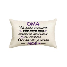 Artoid Mode Gift For Grandma Cushion Cover, 30 x 50 cm, Best Grandma Birthday Gifts From Granddaughter Grandson Mother's Day Cushion Love Cushion Cover Decoration