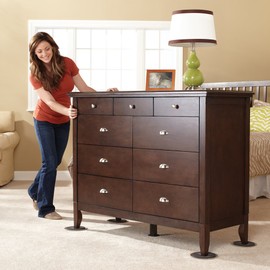 SuperSliders 4703095N Reusable Heavy Furniture Moving Sliders Kit for Carpet Medium and Xlarge, 7" and 3-1/2" Bonus Pack (8 Pieces)