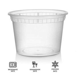 Delitainer 16 oz. Deli Food Containers w/ Lids - Pack of 36 By: Newspring