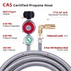 TOHONGADON 6 FT Propane Adapter Hose with 0-30 PSI High-Pressure