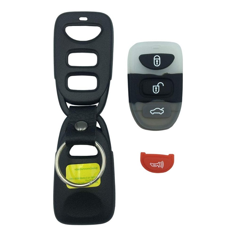 Keyless Entry Remote Key Fob Case with 4 Button Key