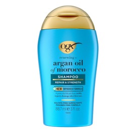 OGX, Shampoo Renovador de Aceite de Argán, Ingredientes Botánicos, Tamaño de Viaje, 88.7 ml                                                           