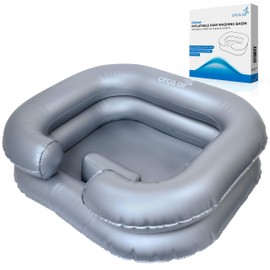 Circa Air Inflatable Hair Washing Basin For Bedridden - Wash Hair In Bed With Shampoo Basin. Portable Shampoo Bowl With Pillow For Extra Comfort. The Perfect Inflatable Sink For Locs Detox