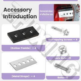 100% 304 Stainless Snow Blower Impeller Modification Kit, 3/8inch 4-Blade Universal - Modifies 2-Stage Machine Including Installation Hardware, Repeated and Use Durable in Various Conditions