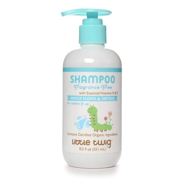 Little Twig Fragrance-Free Shampoo, Hair Shampoo with Natural Plant Derived Formula, Vegan, Gluten-Free, Perfect for Newborns, 8.5 fl. oz.