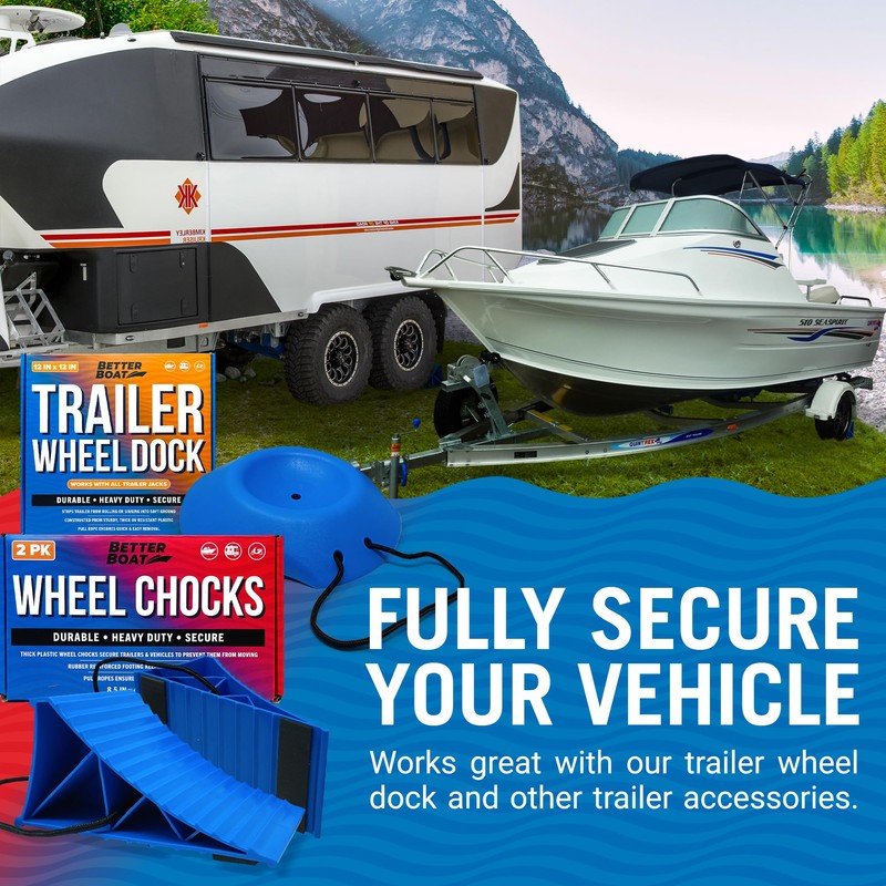 Boat Trailer Chocks and RV Wheel Chocks for Travel Trailers