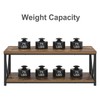 EXCEFUR Modern Coffee Table, Rustic Wood and Metal Living Room