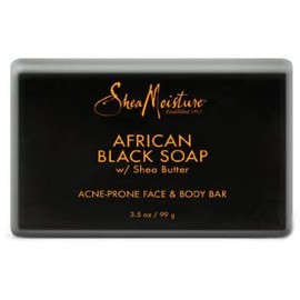 Sheamoisture Face and Body Bar for Oily, Blemish-Prone Skin African Black Soap Paraben Free 3.5 Oz