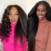 Kinky Straight Feather Crochet Human Hair Extension Yaki Wave Pre